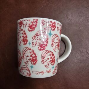Dolly Parton Face 18 oz Porcelain Can Mug, Pink
